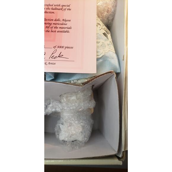 Elite Doll Alyssa by Shirley Peck 21" Porcelain Doll Ltd Ed #172/3000 w/COA - Picture 5 of 11